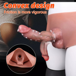 7 inch spiked rivet hollow dildo panties