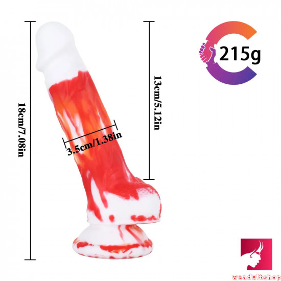 7.08in mixed colors realistic dildo women masturbation sex toy