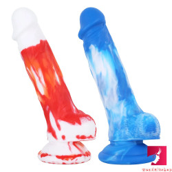 7.08in mixed colors realistic dildo women masturbation sex toy