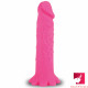 7.08in pink flower sucker base dildo sex toy for adults