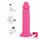 7.08in pink flower sucker base dildo sex toy for adults