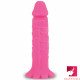 7.08in pink flower sucker base dildo sex toy for adults