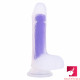 7.09in amethyst transparent colorful liquid silicone dildo