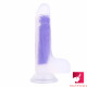 7.09in amethyst transparent colorful liquid silicone dildo