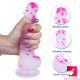 7.09in pink white jelly colorful dildo sex toy for adults
