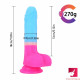 7.09in rainbow realistic dildo sex toy for women masturbator