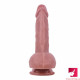 7.09in realistic feeling uncut dildo adult toy with moving foreskin