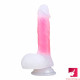 7.09in realistic feeling uncut dildo adult toy with moving foreskin