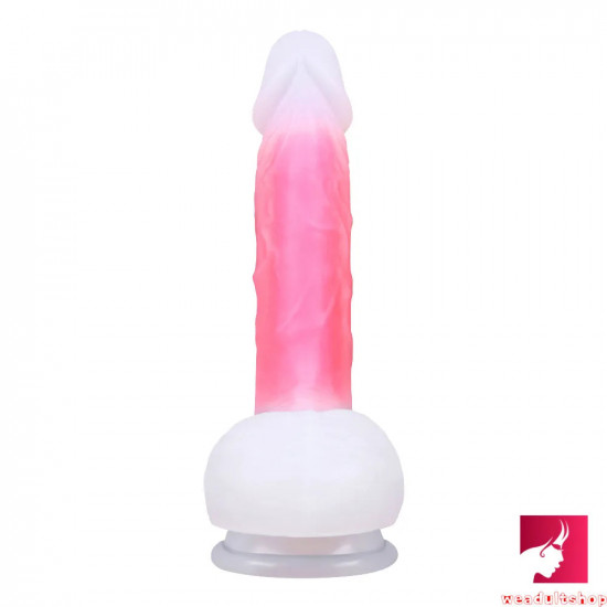 7.09in realistic feeling uncut dildo adult toy with moving foreskin