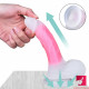 7.09in realistic feeling uncut dildo adult toy with moving foreskin