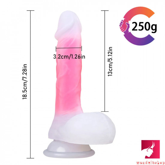 7.09in realistic feeling uncut dildo adult toy with moving foreskin