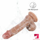 7.09in realistic feeling uncut dildo adult toy with moving foreskin