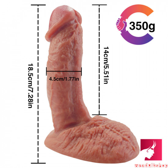 7.28in super strong suction cup hands free dildo adult toy