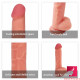 7.48in double layer silicone dildo for girl using sex toy