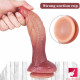 7.48in dual density silicone real looking stick on dildo for men