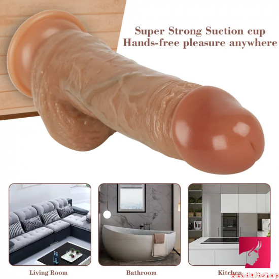 7.48in portable realistic suction cup dildo erotic soft woman toy