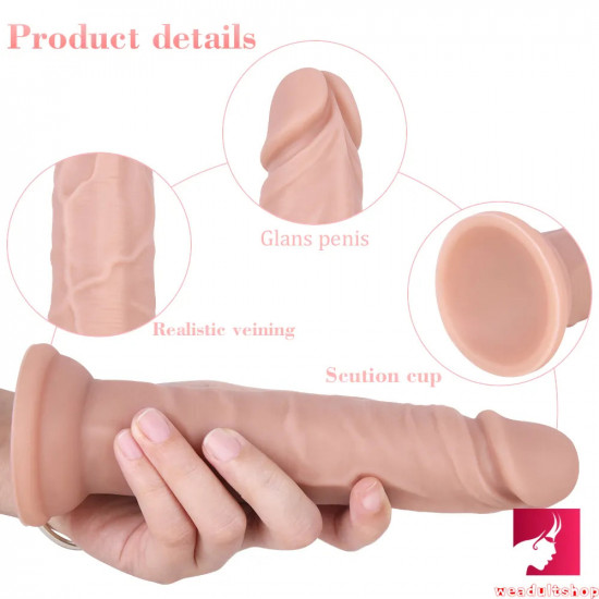 7.48in realistic dildo silicone penis dong with suction cup for women