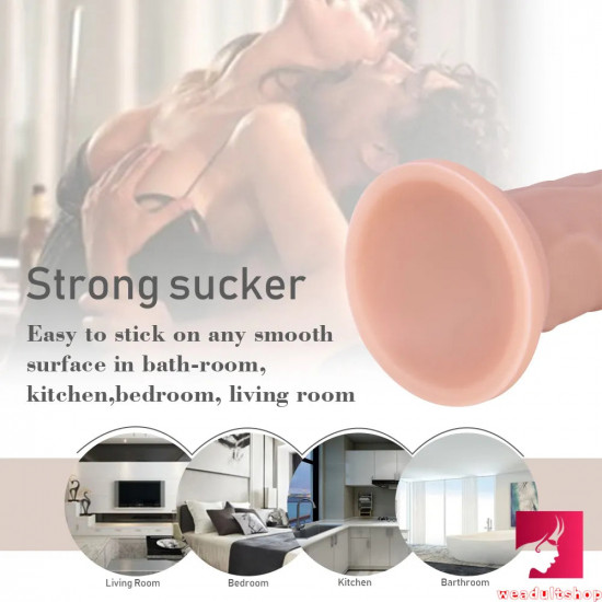 7.48in realistic dildo silicone penis dong with suction cup for women