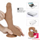 7.67in vibrating telescopic heating real feeling dildo toy