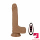 7.67in vibrating telescopic heating real feeling dildo toy