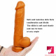 7.68in gold skin liflike elastic mimic human penis dildo for adult