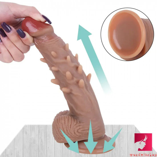 7.87in 8.27in small big silicone spiked dildo for anal massaging