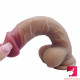 7.87in double layer silicone dildo sex toy for females masturbation