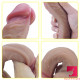 7.87in double layer silicone dildo sex toy for females masturbation