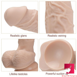 7.87in lesbian deep anal dildo for vagina anus stimulation sex toy