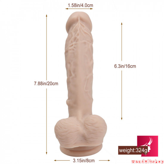 7.87in lesbian anal dildo for vagina anus stimulation sex toy