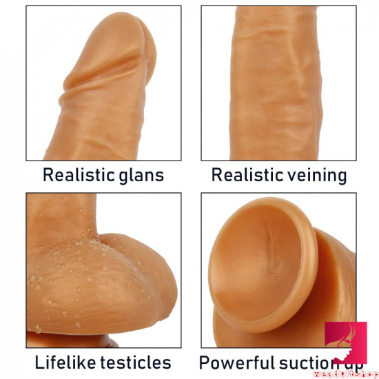 7.87in penis g-spot realistic dildo with suction cup adult sex toy