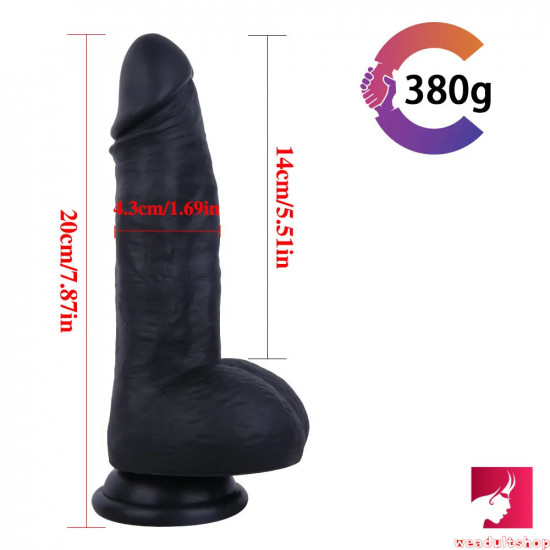 7.87in penis g-spot realistic dildo with suction cup adult sex toy