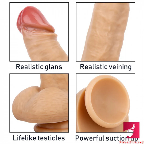 7.87in penis g-spot realistic dildo with suction cup adult sex toy