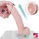 7.87in realistic penis skin silicone flexible dildo with suction cup