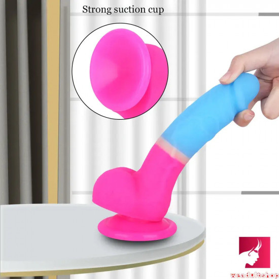 7.87in realistic soft human penis dildo for women gay lesbian