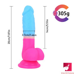 7.87in realistic soft human penis dildo for women gay lesbian