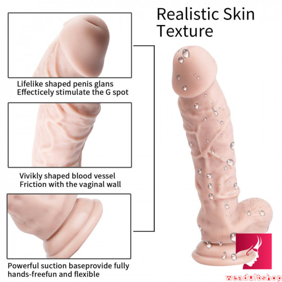 7.87in silicone liquid realistic dildo sex toy for adults