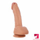 7.87in soft double-layer silicone dildo for lesbian anal toy