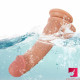 7.87in soft double-layer silicone dildo for lesbian anal toy