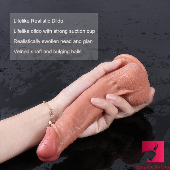 7.87in vivid shape blood vessle realistic soft dildo adult toy