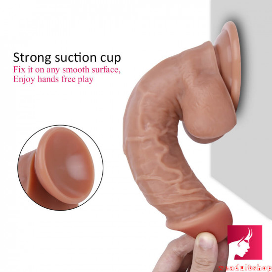 7.87in waterproof strong sucker dildo hands free play toy