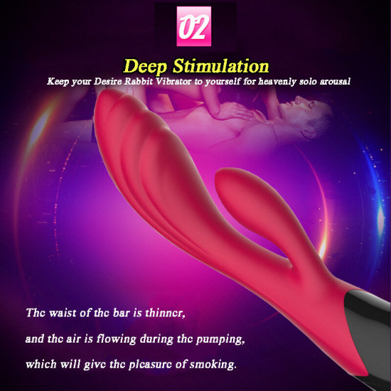 7 frequency female using double head massage wand vibrator