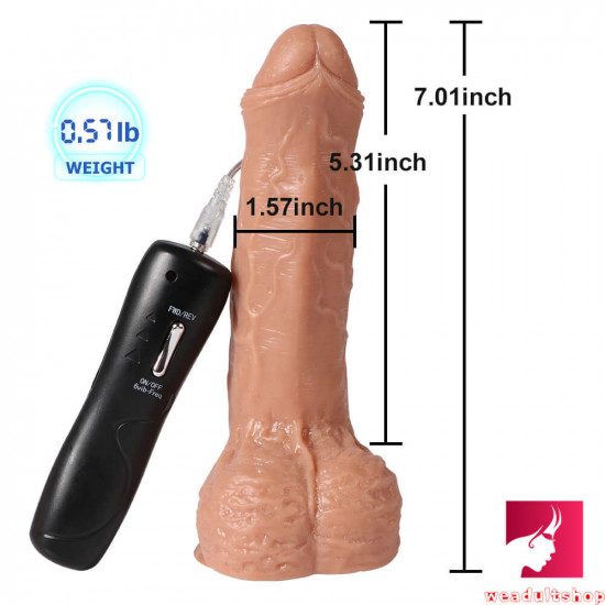 7in electric romote control vibrating dildo for couples