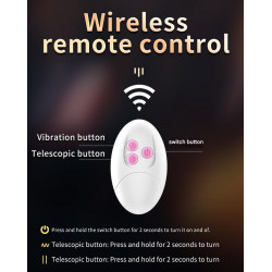 8 inch intelligent heated vibrating thrusting dildo