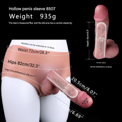 8 inch realistic penis sleeve male dildo panties
