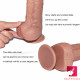 8.26in dual layer curved dildo women men masturbation toy