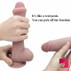 8.26in lifelike dildo with moving foreskin sex toy for women