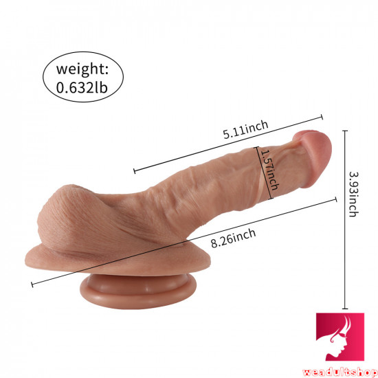 8.26in realistic perfect didlo hard dildo with strong sucker