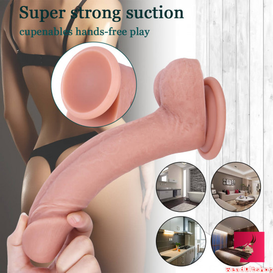 8.26in soft realistic penis anal dildo for women man erotic sex toy