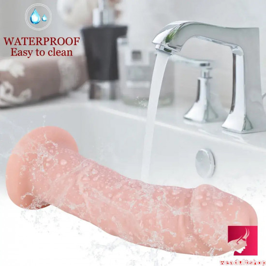 8.26in soft silicone dildo lifelike skin feeling realistic dildo